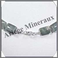 CYMOPHANE ou OEIL DE CHAT - Collier Compos� : Rectangles 10x14 mm - 45 cm - C017