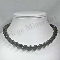 OEIL DE FER - Collier Perles 10 mm - 43 cm - M002