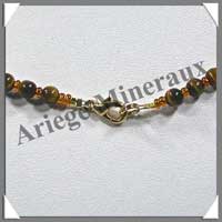 OEIL DE TIGRE - Collier Perles 4 mm - 47 cm - M002