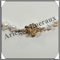 PERLES BLANCHES - Collier Perles 4 mm - 45 cm - N001