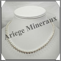 PERLES BLANCHES - Collier Perles 5 mm - 44 cm - N001