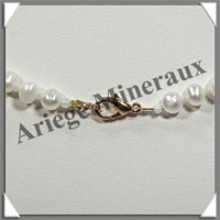 PERLES BLANCHES - Collier Perles 5 mm - 44 cm - N001