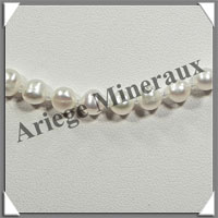 PERLES BLANCHES - Collier Perles 5 mm - 44 cm - N002