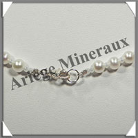 PERLES BLANCHES - Collier Perles 6 mm - 45 cm - N003