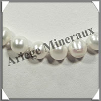 PERLES BLANCHES - Collier Perles 11 mm - 46 cm - N002