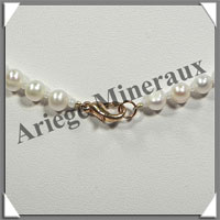 PERLES BLANCHES - Collier Gouttes Inverses - 44 cm - N001