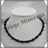 PIERRE DE NUIT (Synthse) - Collier Perles 6 et 8 mm en altern - 43 cm - A002 Chine