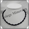 PIERRE DE NUIT (Synthse) - Collier Perles 6 et 8 mm en altern - 43 cm - A003 Chine
