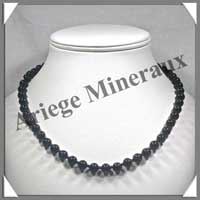 PIERRE DE NUIT (Synth�se) - Collier Perles 8 mm - 47 cm - A003