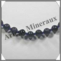 PIERRE DE NUIT (Synth�se) - Collier Perles 8 mm - 47 cm - A003