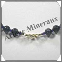 PIERRE DE NUIT (Synth�se) - Collier Perles 8 mm - 47 cm - A003
