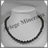 PIERRE DE NUIT (Synthse) - Collier Perles 8 mm - 46 cm - A006 Chine