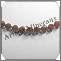 PIERRE DE SOLEIL (Synth�se) - Collier Perles Facet�es 8 mm - 46 cm - A008