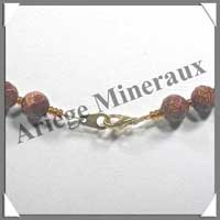 PIERRE DE SOLEIL (Synth�se) - Collier Perles Facet�es 8 mm - 46 cm - A008