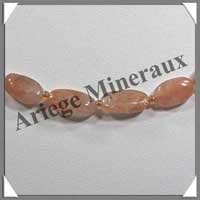 PIERRE de SOLEIL (V�ritable) - Collier Compos� Ovales 8x10 mm - 48 cm - M003