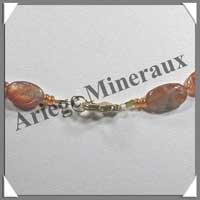 PIERRE de SOLEIL (V�ritable) - Collier Compos� Ovales 8x10 mm - 48 cm - M003
