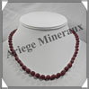 PIERRE DE SOLEIL (Synthse) - Collier Perles 6 et 8 mm en dgrad - 47 cm - A001 Chine