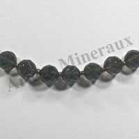 QUARTZ FUME - Collier Perles Facet�es 8 mm - 44 cm - M001