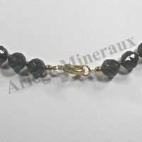 QUARTZ FUME - Collier Perles Facet�es 8 mm - 44 cm - M001