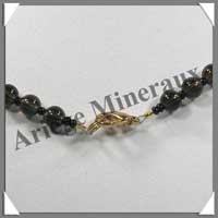QUARTZ FUME (Naturel) - Collier Perles 6  12 mm en dgrad - 48 cm - M002