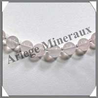 QUARTZ ROSE - Collier Perles 8 mm - 50 cm - M001