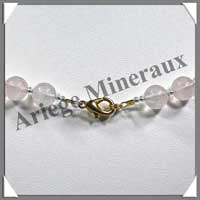 QUARTZ ROSE - Collier Perles 8 mm - 50 cm - M001