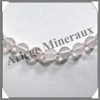 QUARTZ ROSE - Collier Perles 8 mm - 50 cm - M002