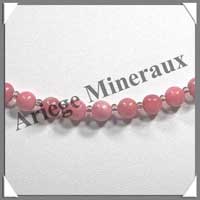 RHODONITE - Collier Perles 6 mm - 47 cm - M002