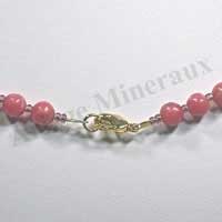 RHODONITE - Collier Perles 6 mm - 46 cm - M001