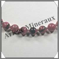 RHODONITE - Collier Perles 8 mm - 46 cm - A004