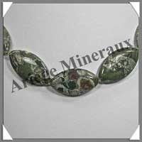 RHYOLITE - Collier Compos� : Ovales 30x15 mm - 45 cm - C014