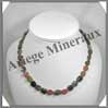 TOURMALINE Multicolore - Collier Compos� Nuggets 10x10 mm - 44 cm - C014 Afrique du Sud