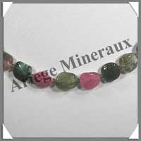 TOURMALINE Multicolore - Collier Compos� Nuggets 10x10 mm - 44 cm - C014