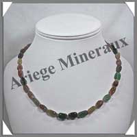 TOURMALINE Multicolore - Collier Compos� Nuggets 8 � 10 mm - 46 cm - C021