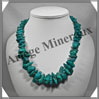 TURQUOISE (Vritable) - Collier Compos - Nuggets Baroques (Taille Moyenne) - 57 cm - P003 USA