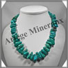 TURQUOISE (Vritable) - Collier Compos - Nuggets Baroques (Taille Moyenne) - 55 cm - P004 USA