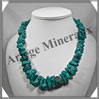 TURQUOISE (Vritable) - Collier Compos - Nuggets Baroques (Taille Moyenne) - 55 cm - P006 USA