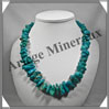 TURQUOISE (Vritable) - Collier Compos - Nuggets Baroques (Taille Moyenne) - 59 cm - P007 USA