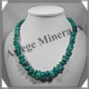 TURQUOISE (Vritable) - Collier Compos - Nuggets Baroques (Taille Moyenne) - 55 cm - P010 USA