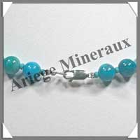 TURQUOISE V�ritable - Collier Perles 8 mm - 43 cm - A001