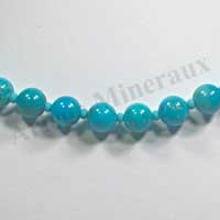 TURQUOISE V�ritable - Collier Perles 8 mm - 43 cm - A001