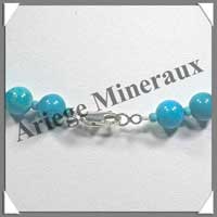 TURQUOISE V�ritable - Collier Perles 8 mm - 43 cm - A002