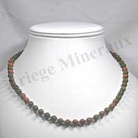 UNAKITE - Collier Perles 6 mm - 46 cm - M001