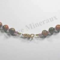 UNAKITE - Collier Perles 6 mm - 46 cm - M001