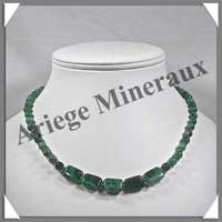 ZOIZITE RUBIS - Collier Compos� Rectangles 10x14 mm - 43 cm - M002