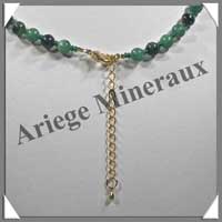 ZOIZITE RUBIS - Collier Compos� Rectangles 10x14 mm - 43 cm - M002