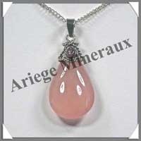 QUARTZ ROSE (Cabochon Am�thyste) - Pendentif 