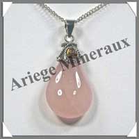 QUARTZ ROSE (Cabochon Citrine) - Pendentif 