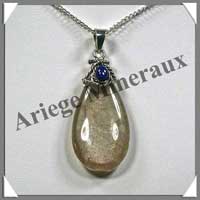 QUARTZ RUTILE (Cabochon Lapis) - Pendentif 