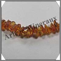 AMBRE Caramel Fonc� - Sautoir Baroque Long- Petits Morceaux - 88 cm - C002